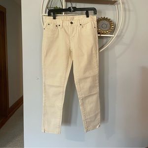 JCREW Factory Women's 28 Cream Ivory Jean Pants